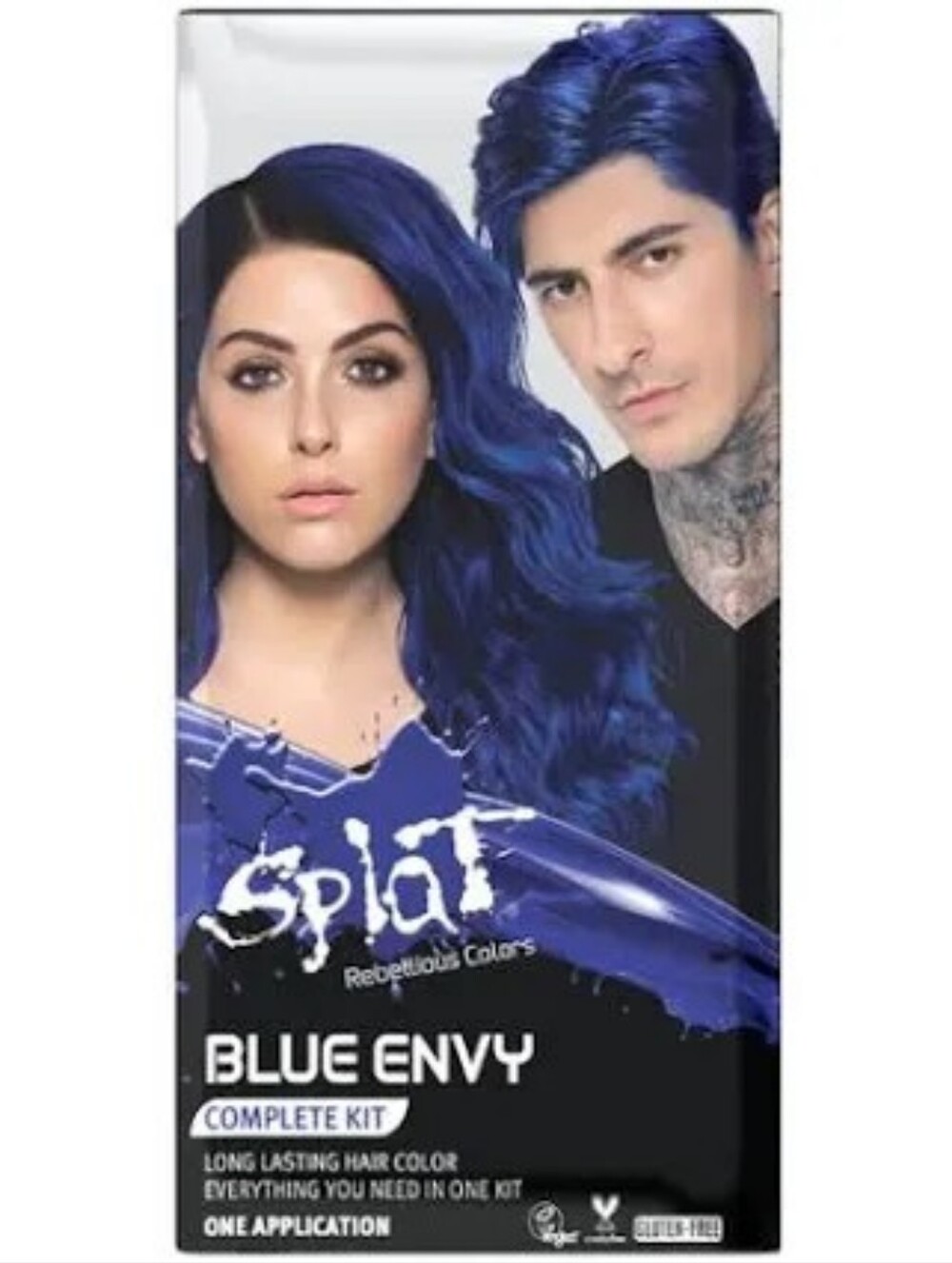 New Splat Blue Envy Complete Semi Permanent Hair Kit
